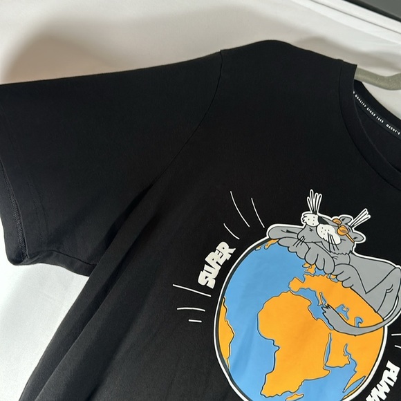 Puma Black Super Puma on Globe Rib Crew Neck T-Shirt - Picture 3 of 6